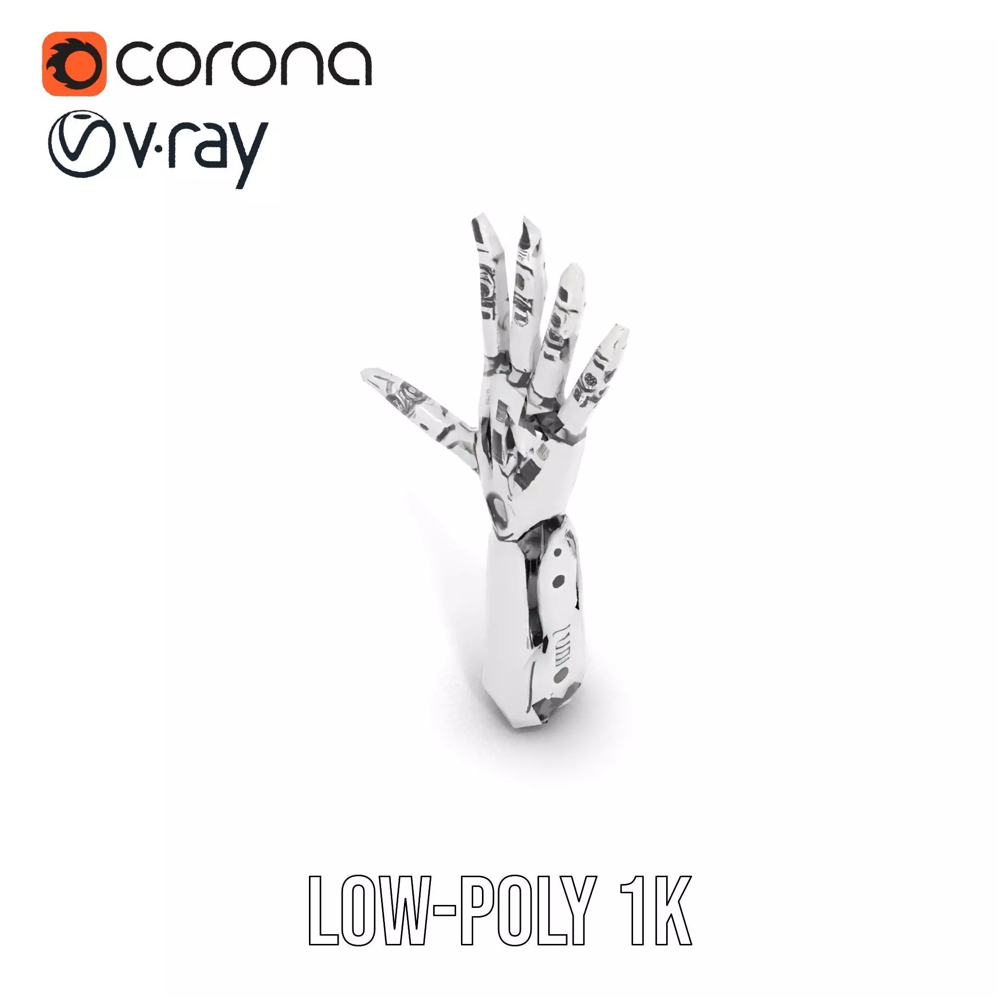 Futuristic Robotic Arm Model Pack Low-poly 3D model_7