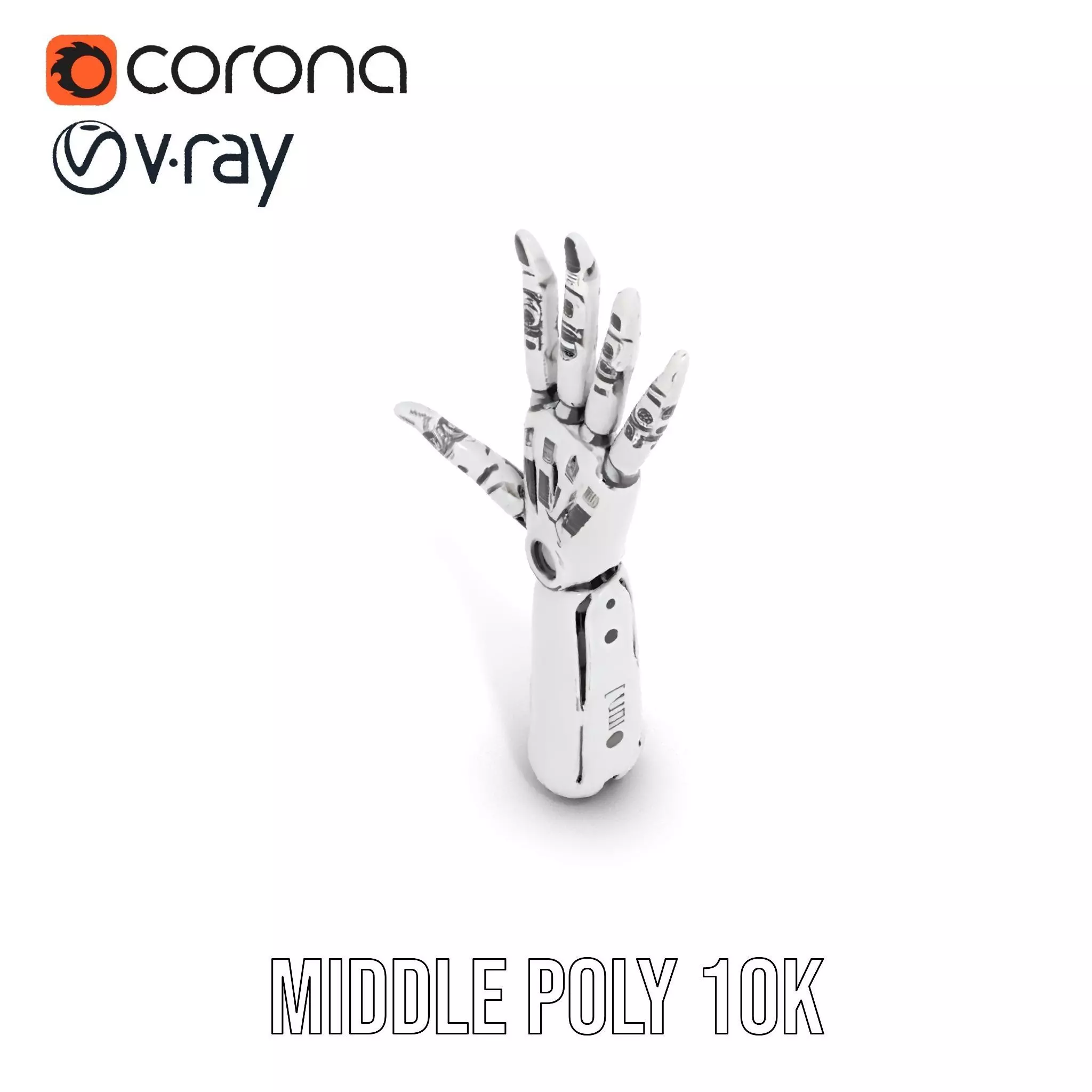 Futuristic Robotic Arm Model Pack Low-poly 3D model_5