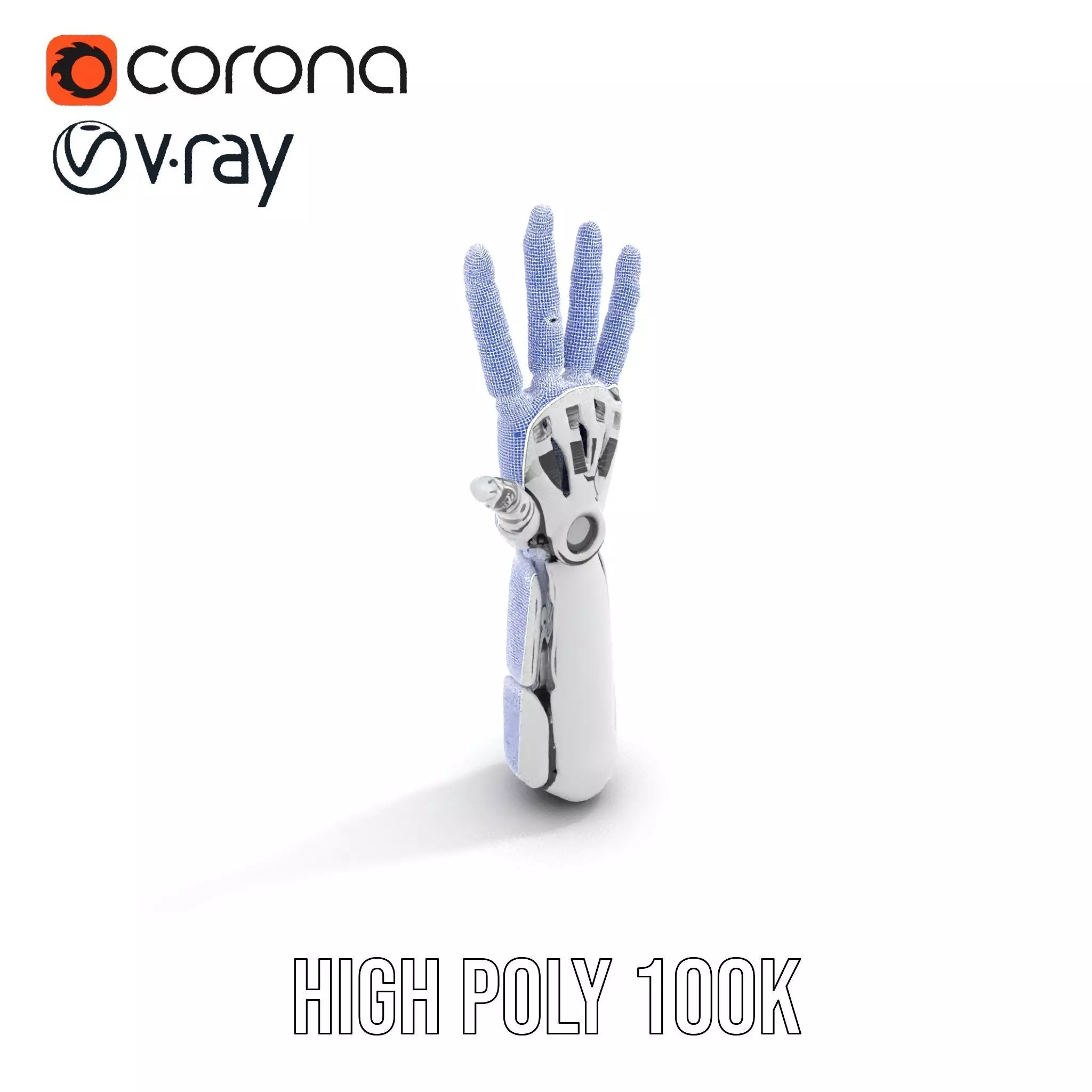 Futuristic Robotic Arm Model Pack Low-poly 3D model_28