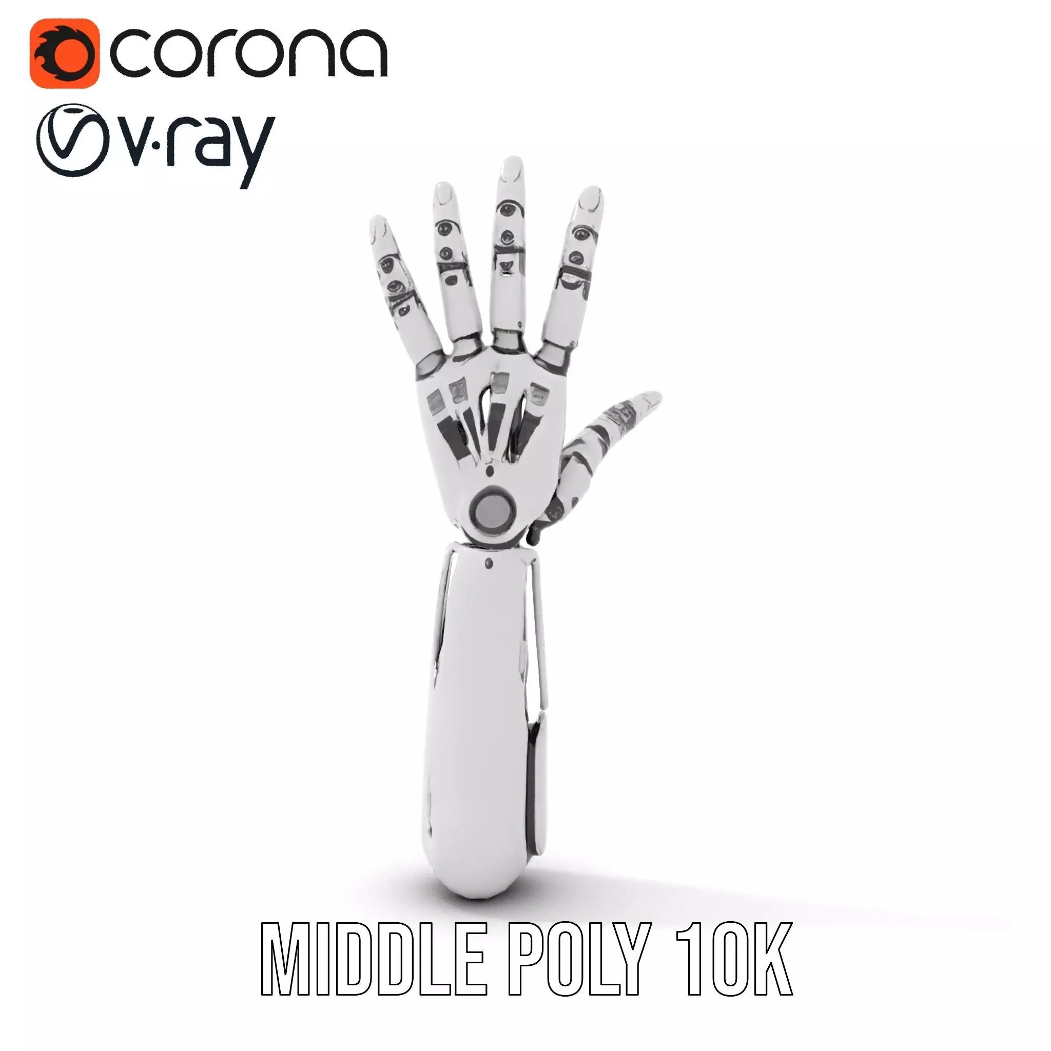 Futuristic Robotic Arm Model Pack Low-poly 3D model_26