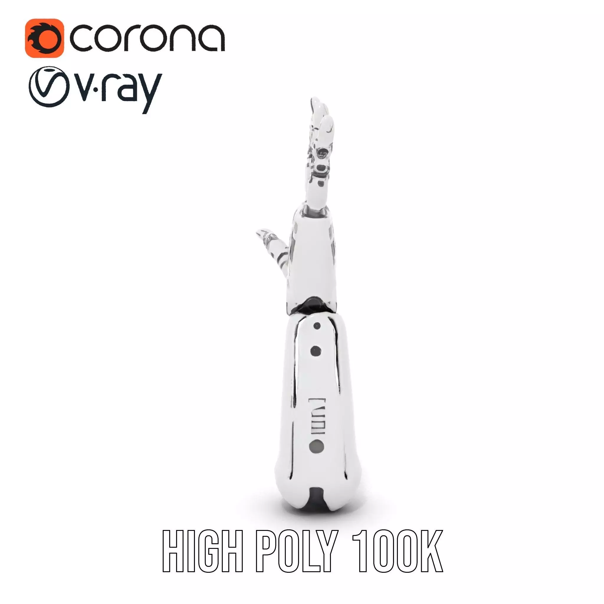 Futuristic Robotic Arm Model Pack Low-poly 3D model_13