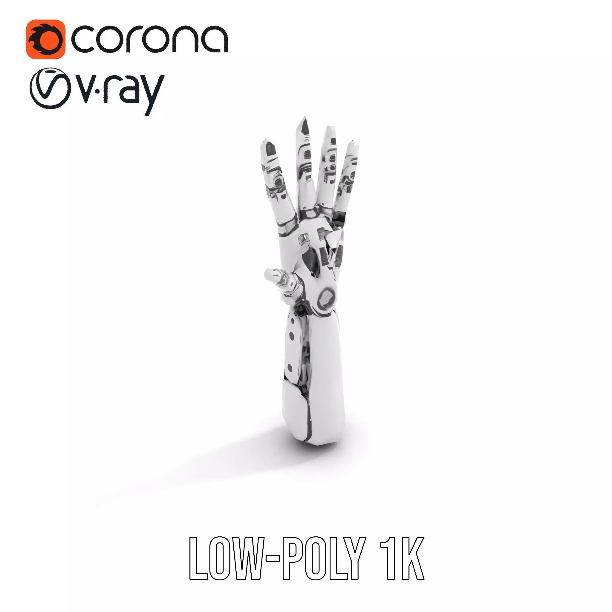 Futuristic Robotic Arm Model Pack Low-poly 3D model_8