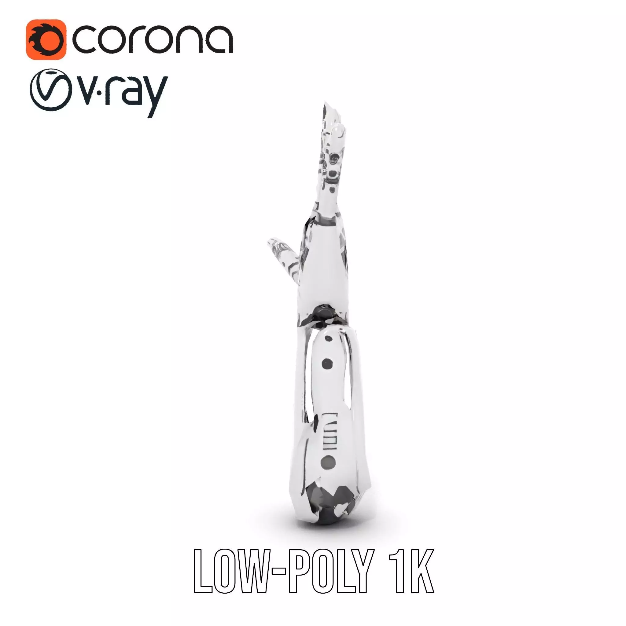 Futuristic Robotic Arm Model Pack Low-poly 3D model_24