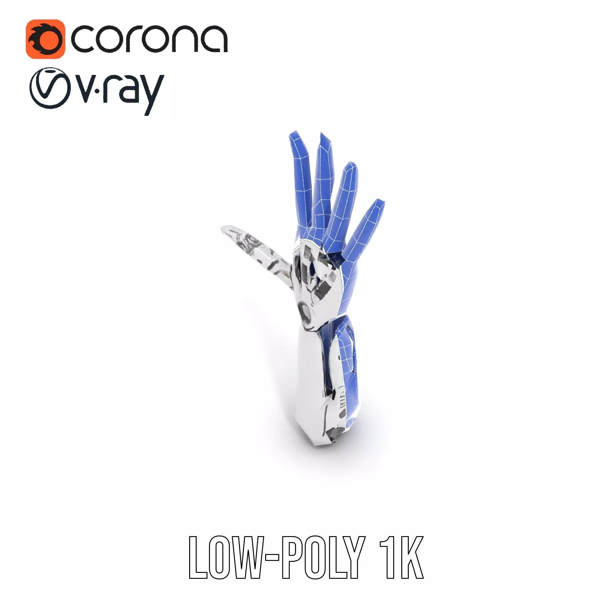 Futuristic Robotic Arm Model Pack Low-poly 3D model_27