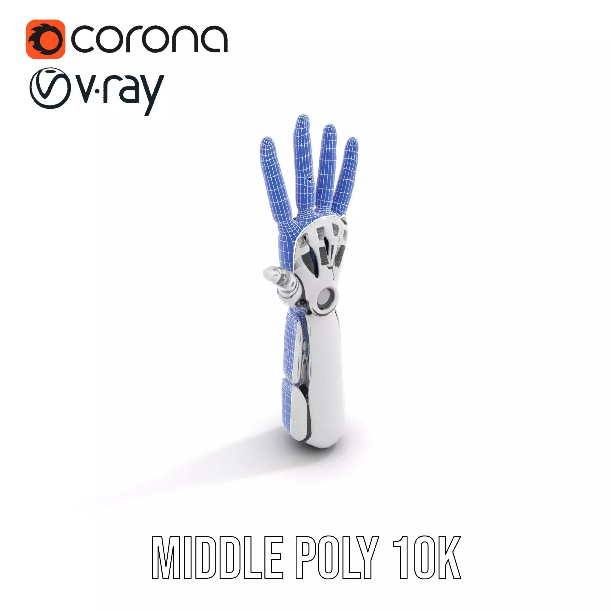 Futuristic Robotic Arm Model Pack Low-poly 3D model_9