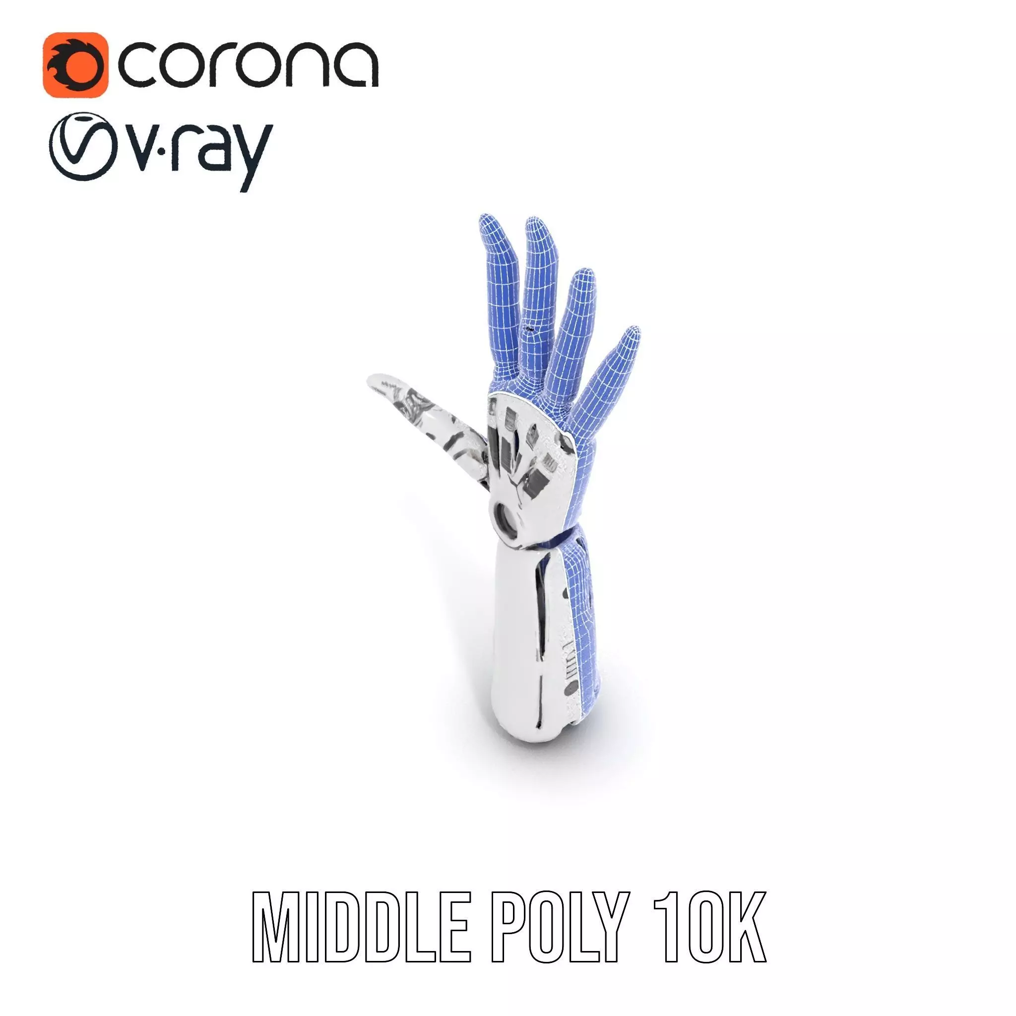 Futuristic Robotic Arm Model Pack Low-poly 3D model_11