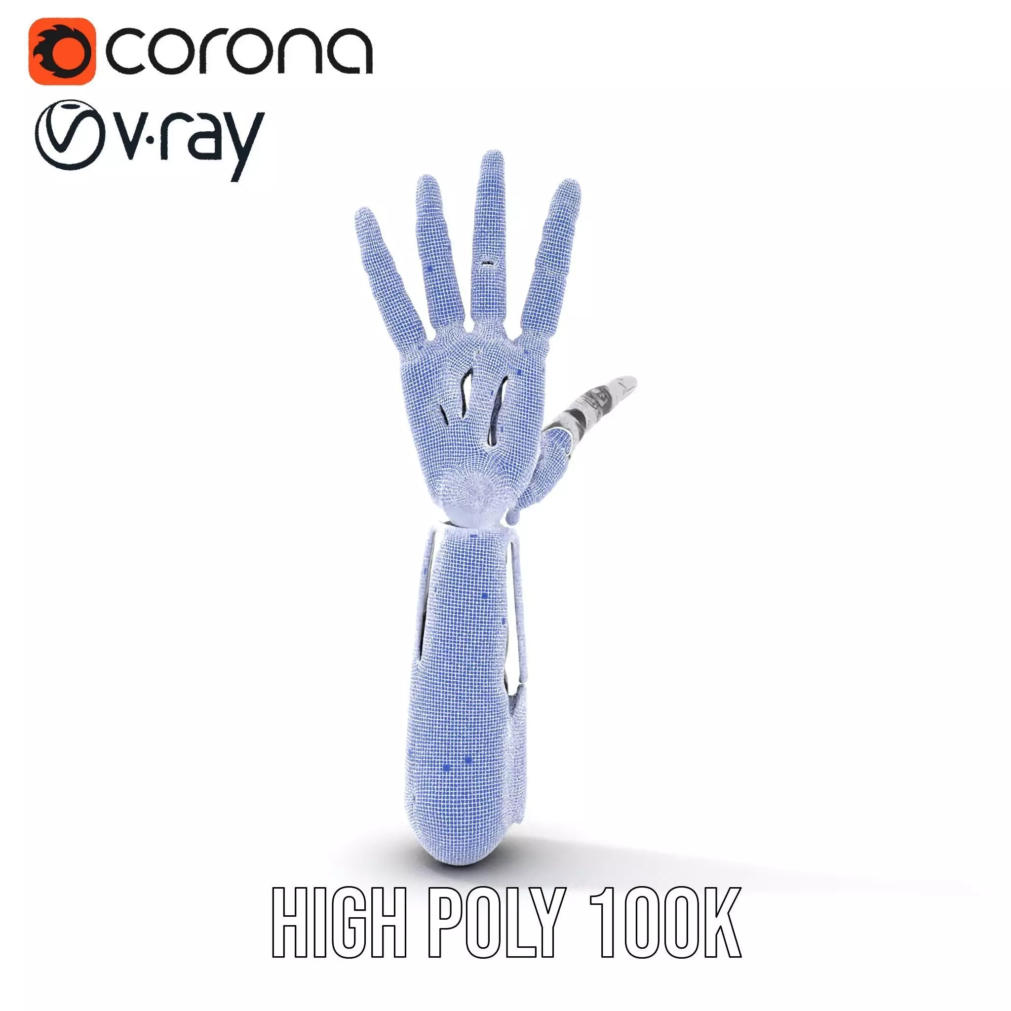 Futuristic Robotic Arm Model Pack Low-poly 3D model_31