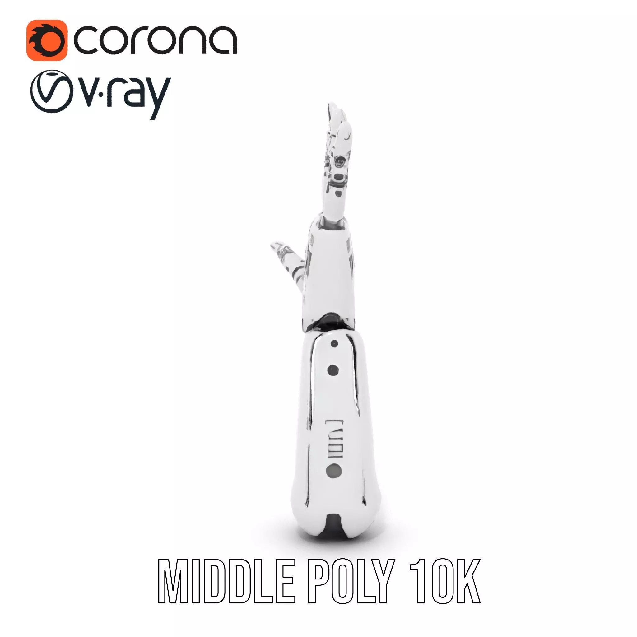 Futuristic Robotic Arm Model Pack Low-poly 3D model_20