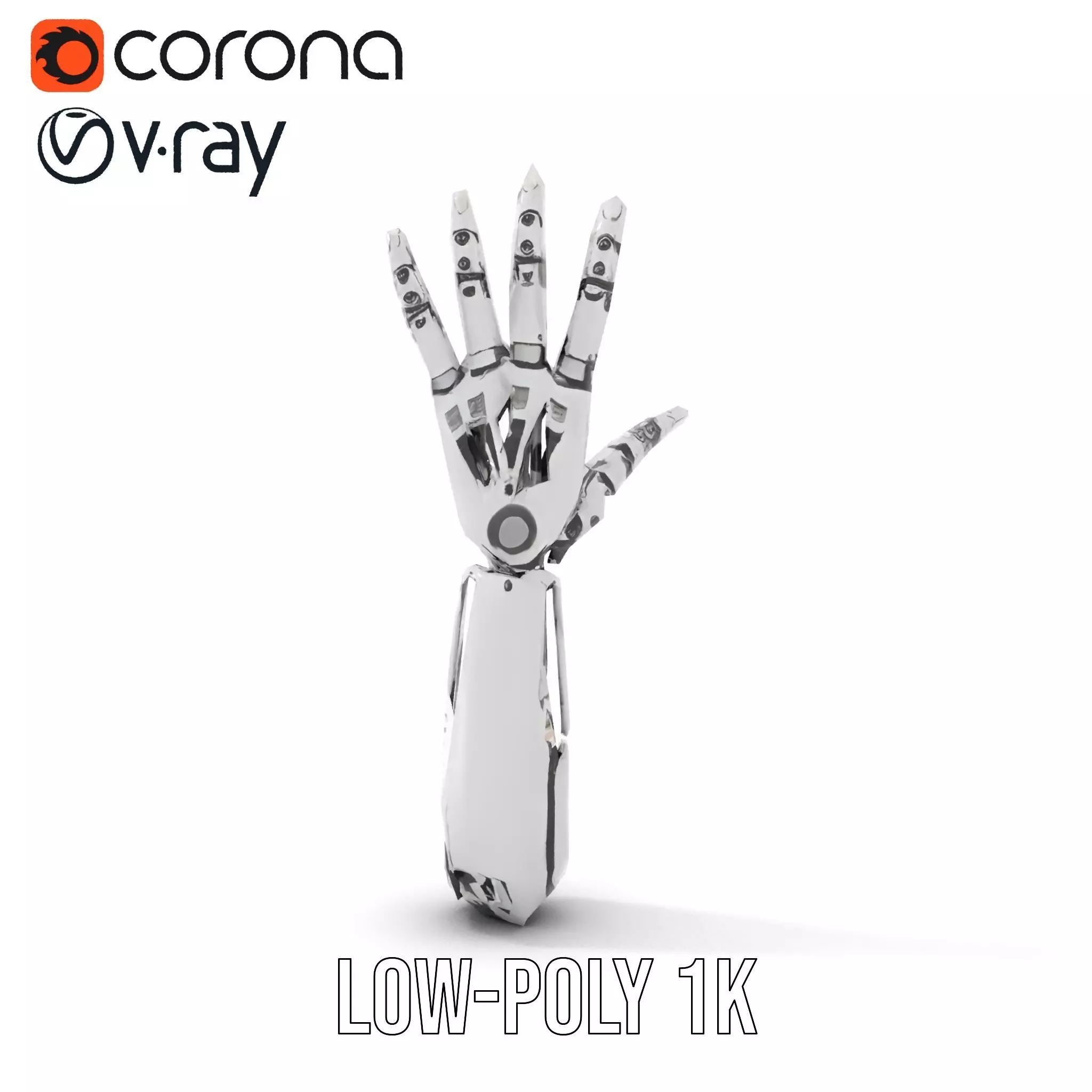 Futuristic Robotic Arm Model Pack Low-poly 3D model_18