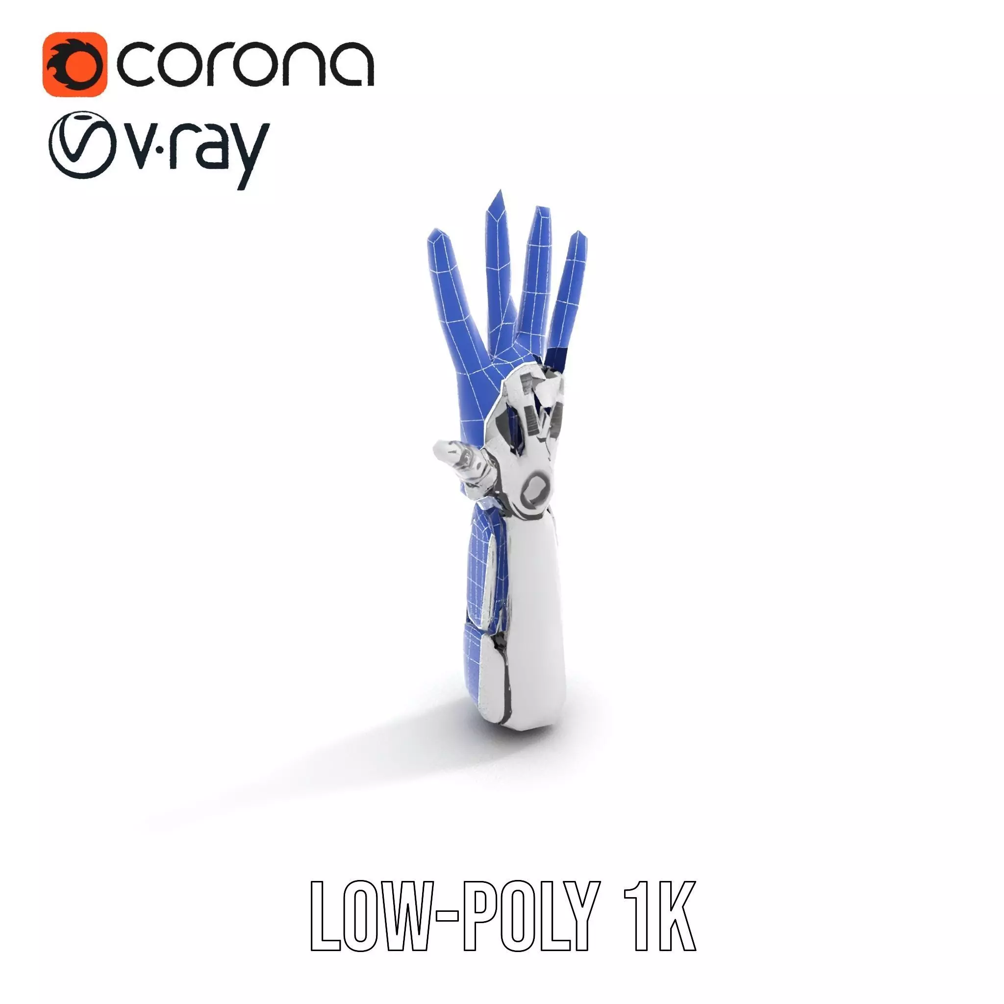 Futuristic Robotic Arm Model Pack Low-poly 3D model_15