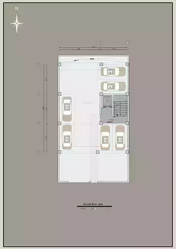 Residential Building Architectural Plan 3D model