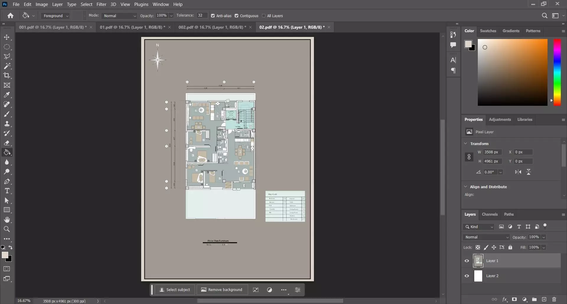Residential Building Architectural Plan 3D model_14