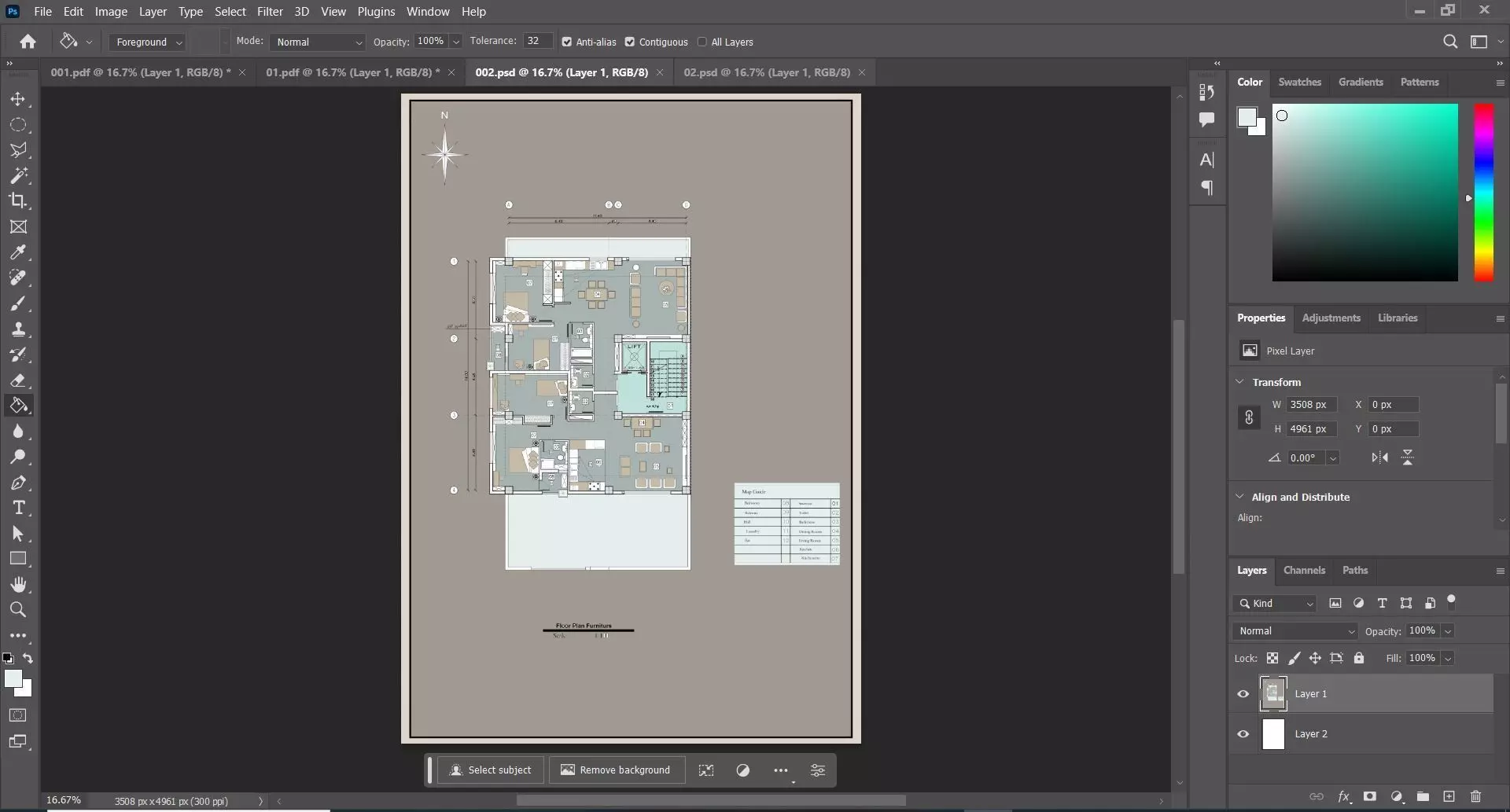 Residential Building Architectural Plan 3D model_15