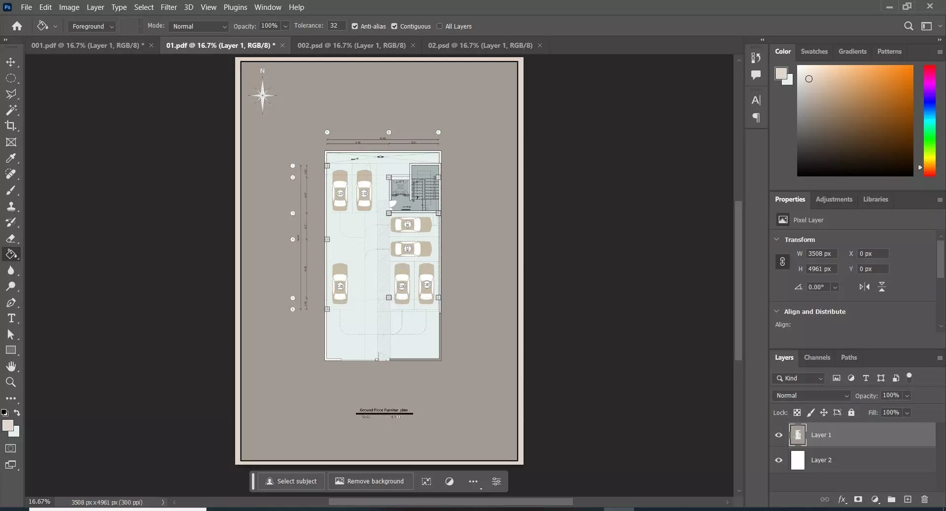Residential Building Architectural Plan 3D model_16