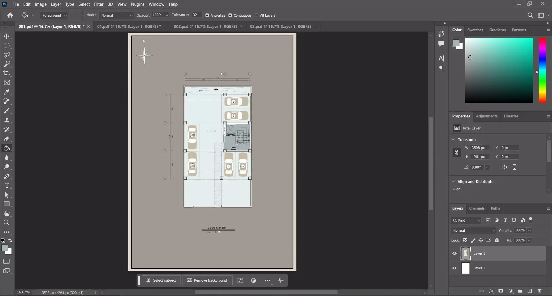 Residential Building Architectural Plan 3D model_17