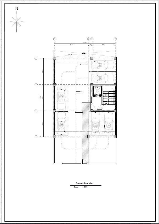 Residential Building Architectural Plan 3D model_11