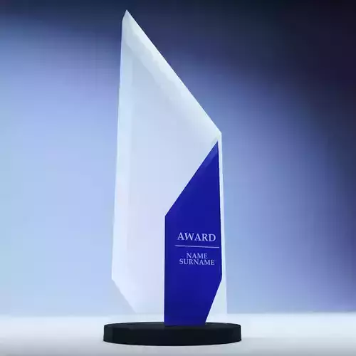 Trophy award cup low poly