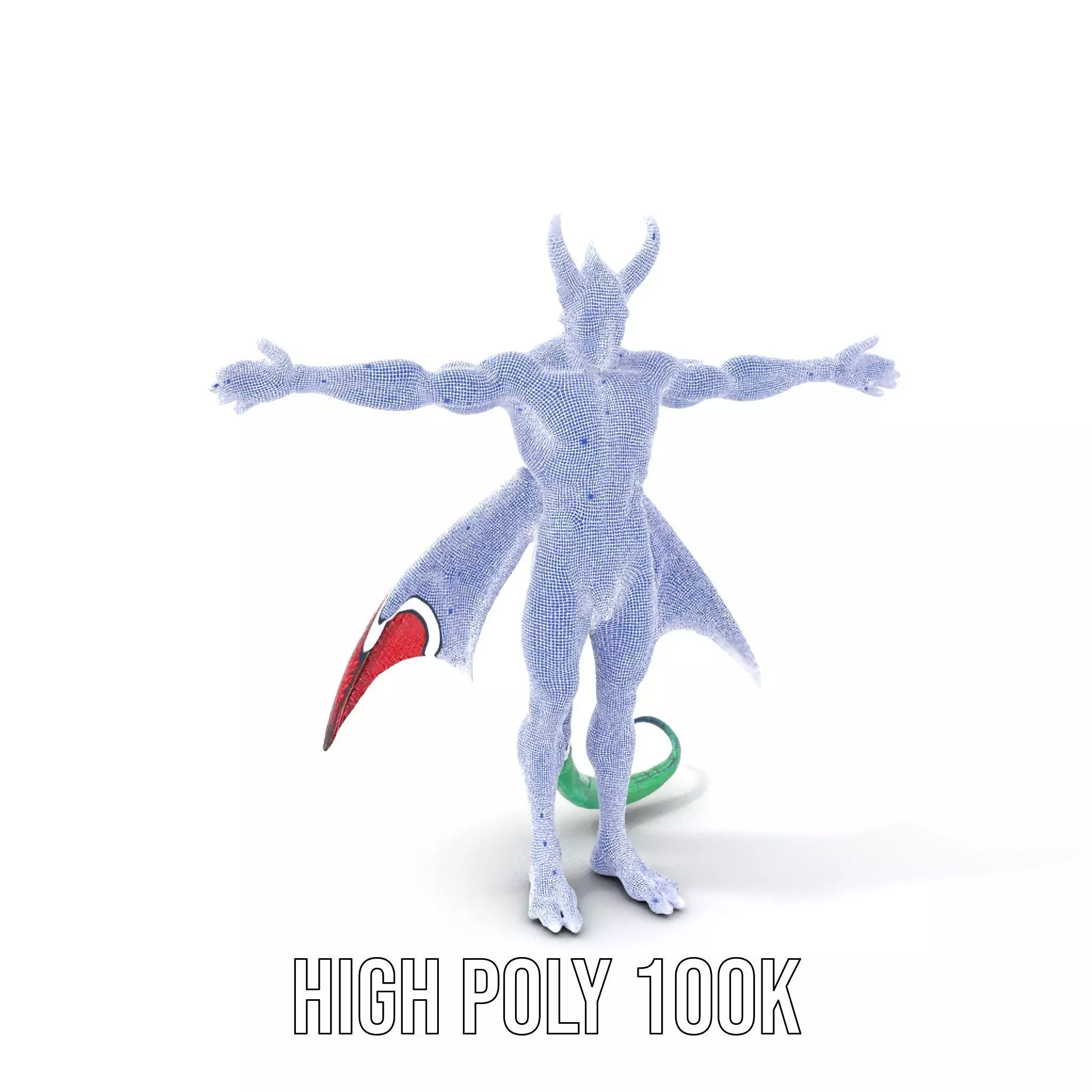 Fantasy Dragon Humanoid Character Model Pack Low-poly 3D model_4
