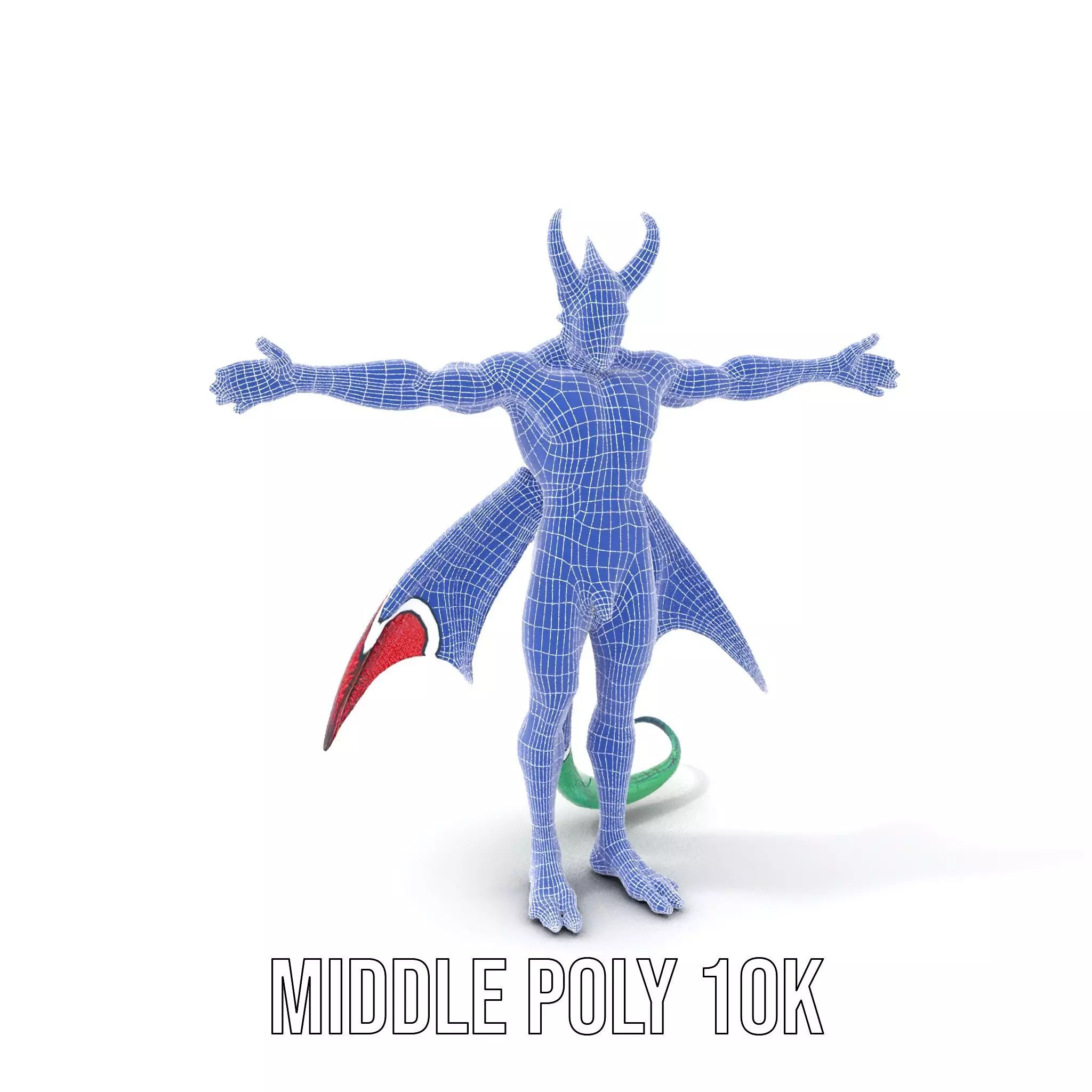 Fantasy Dragon Humanoid Character Model Pack Low-poly 3D model_29