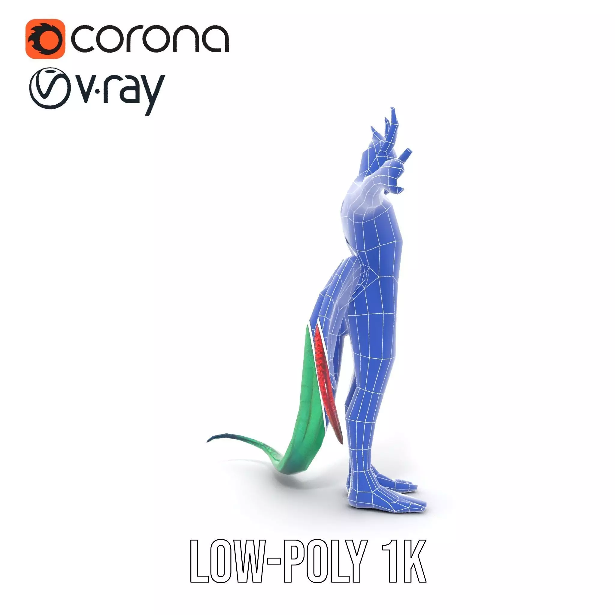 Fantasy Dragon Humanoid Character Model Pack Low-poly 3D model_24