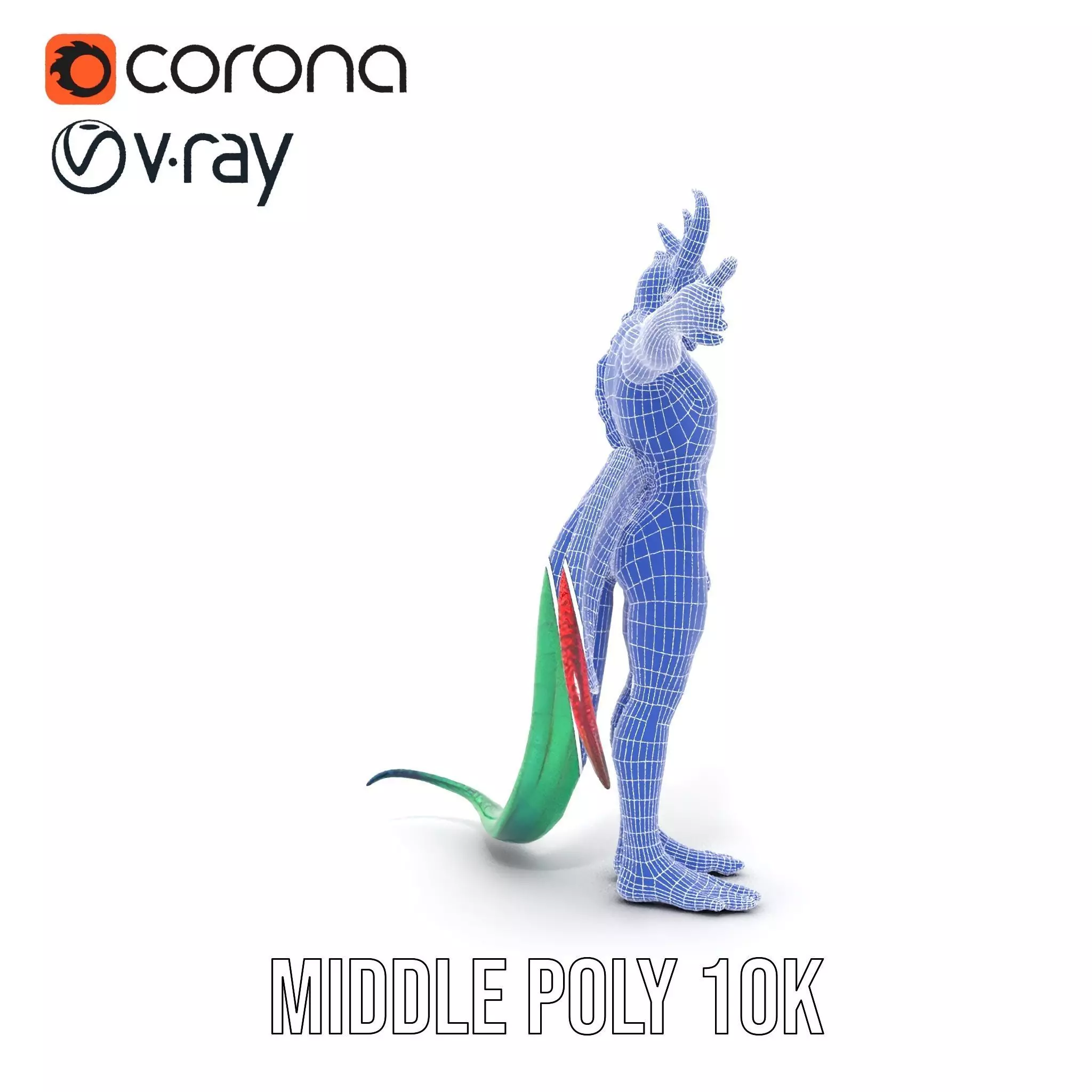 Fantasy Dragon Humanoid Character Model Pack Low-poly 3D model_20