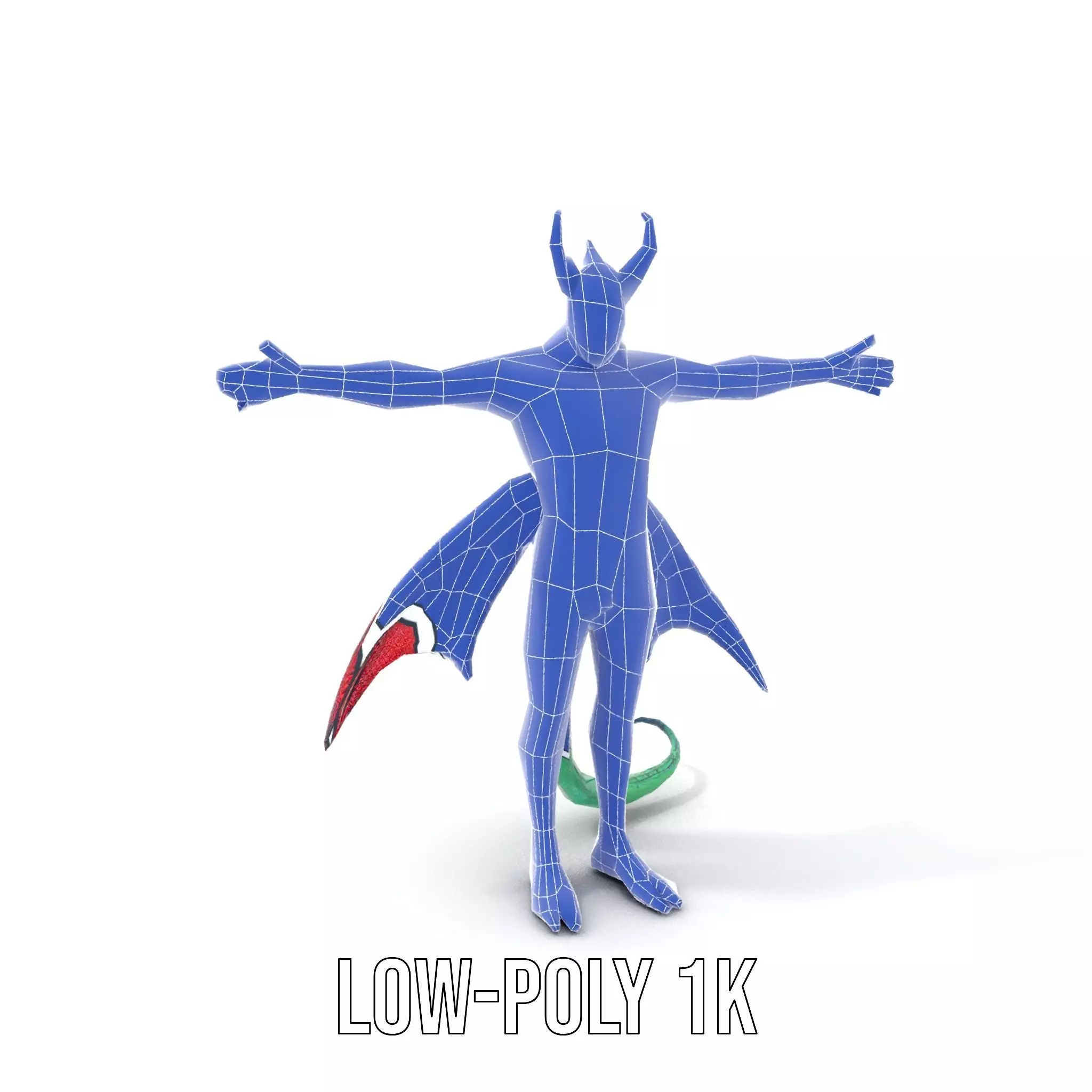 Fantasy Dragon Humanoid Character Model Pack Low-poly 3D model_21