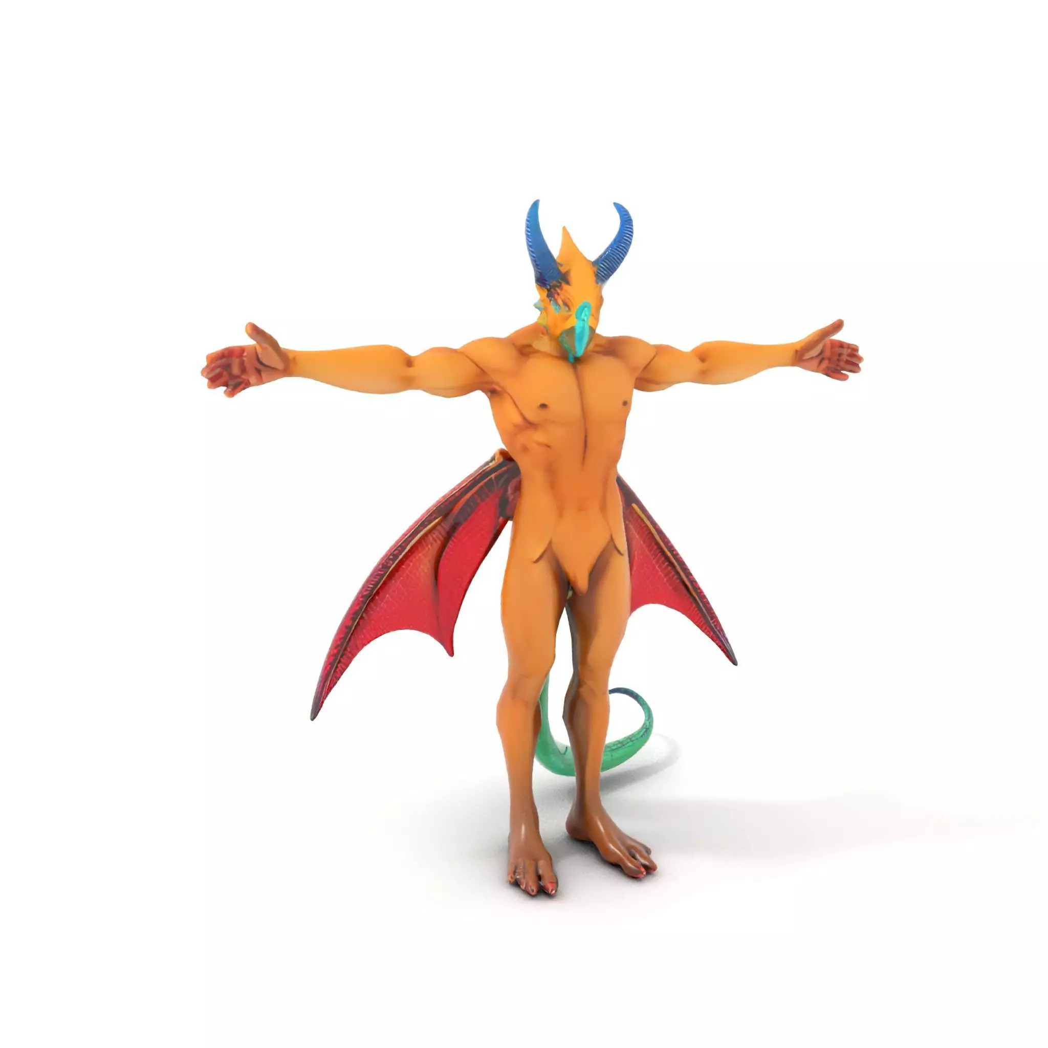 Fantasy Dragon Humanoid Character Model Pack Low-poly 3D model_5