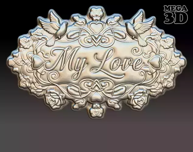 Bas-relief Mylove 250815 3D print model