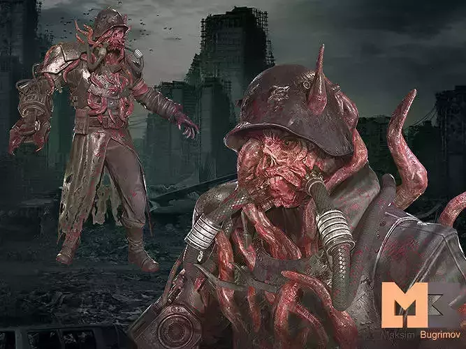 Dystopia Mutant Low-poly 3D model