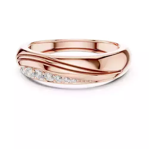 Round Cut Diamond Wedding Band For Mens 3DM STL Video