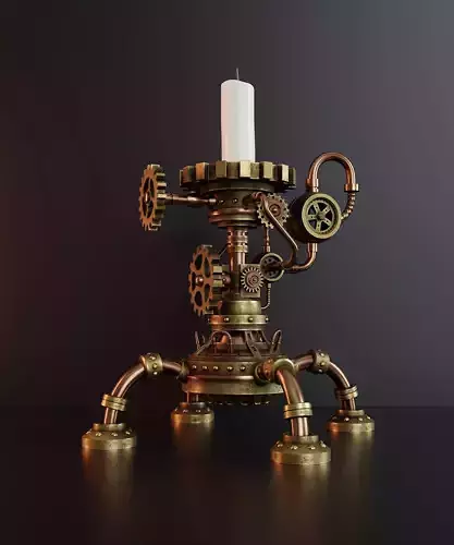 Steampunk Candlestick 7