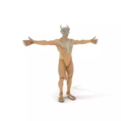 Reptilian Humanoid Alien Character Model Pack Low-poly 3D model