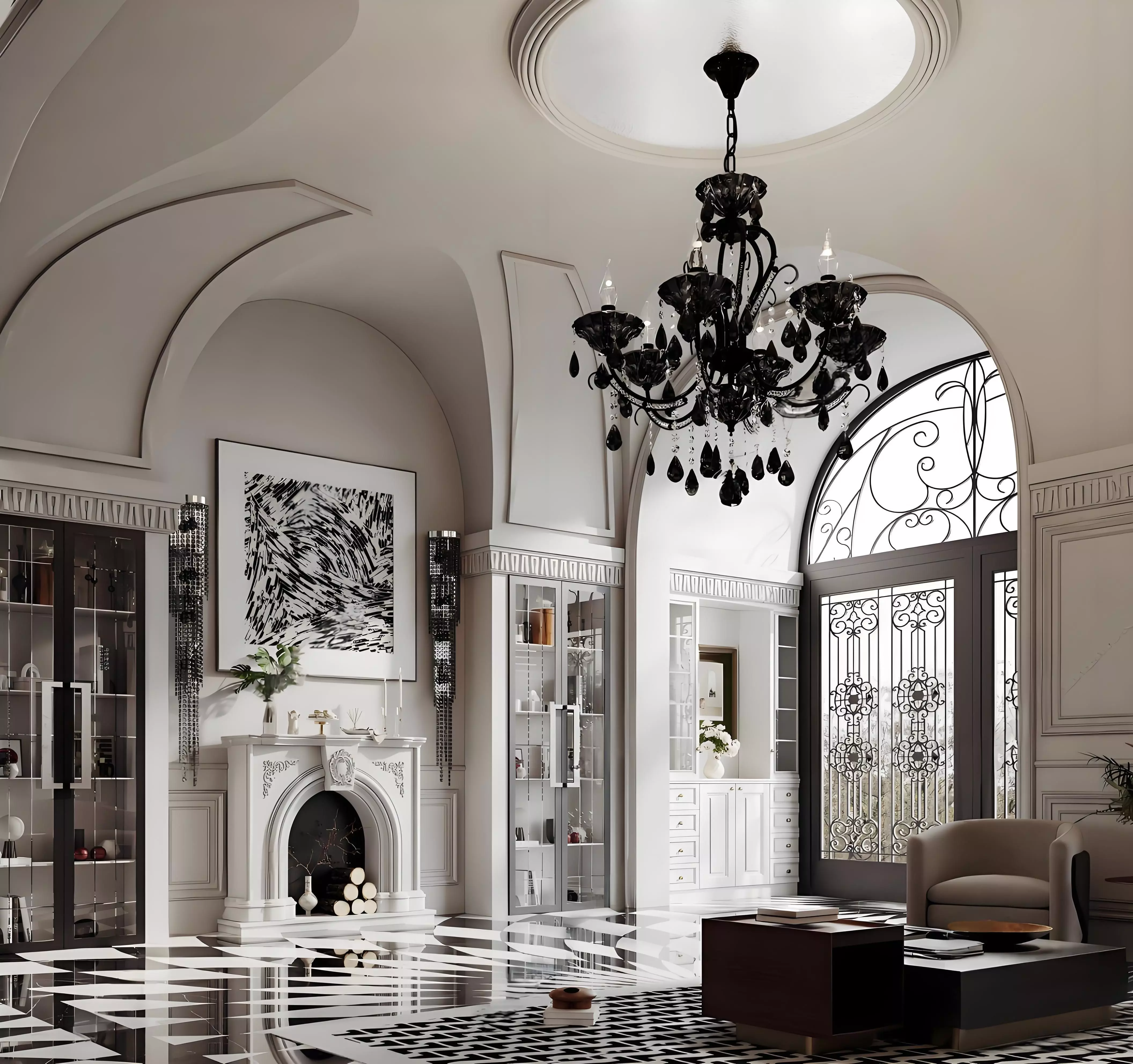 Parisian interior scene 3D model