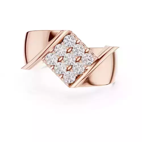 Round Diamond Wedding Band For Men 3DM STL Video