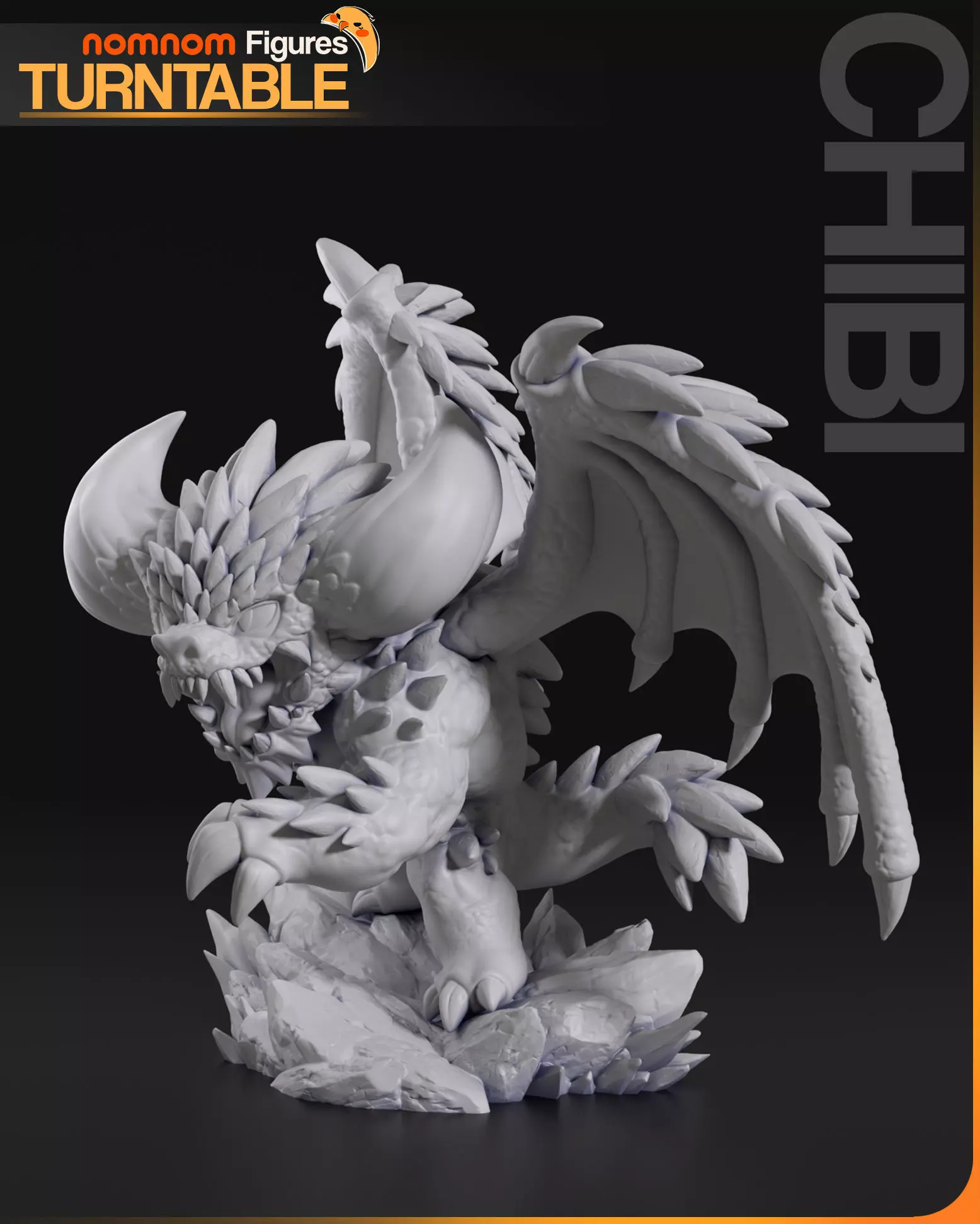 Chibi Nergigante - Monster Hunter World 3D print model_7