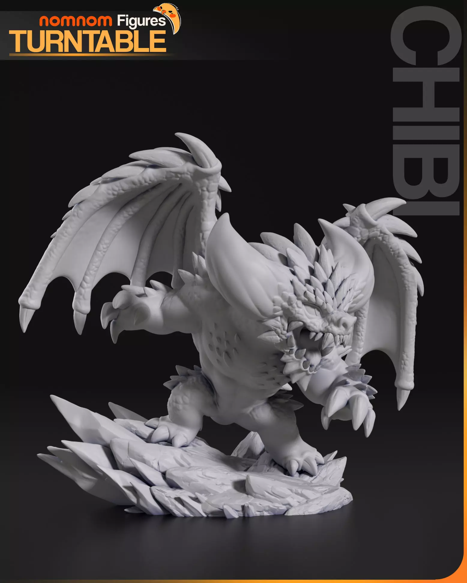 Chibi Nergigante - Monster Hunter World 3D print model_6
