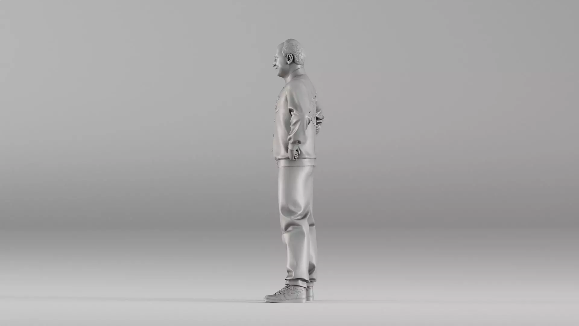 S00114 Male Character in Sports Jacket 3D Printable Model 3D print model_6