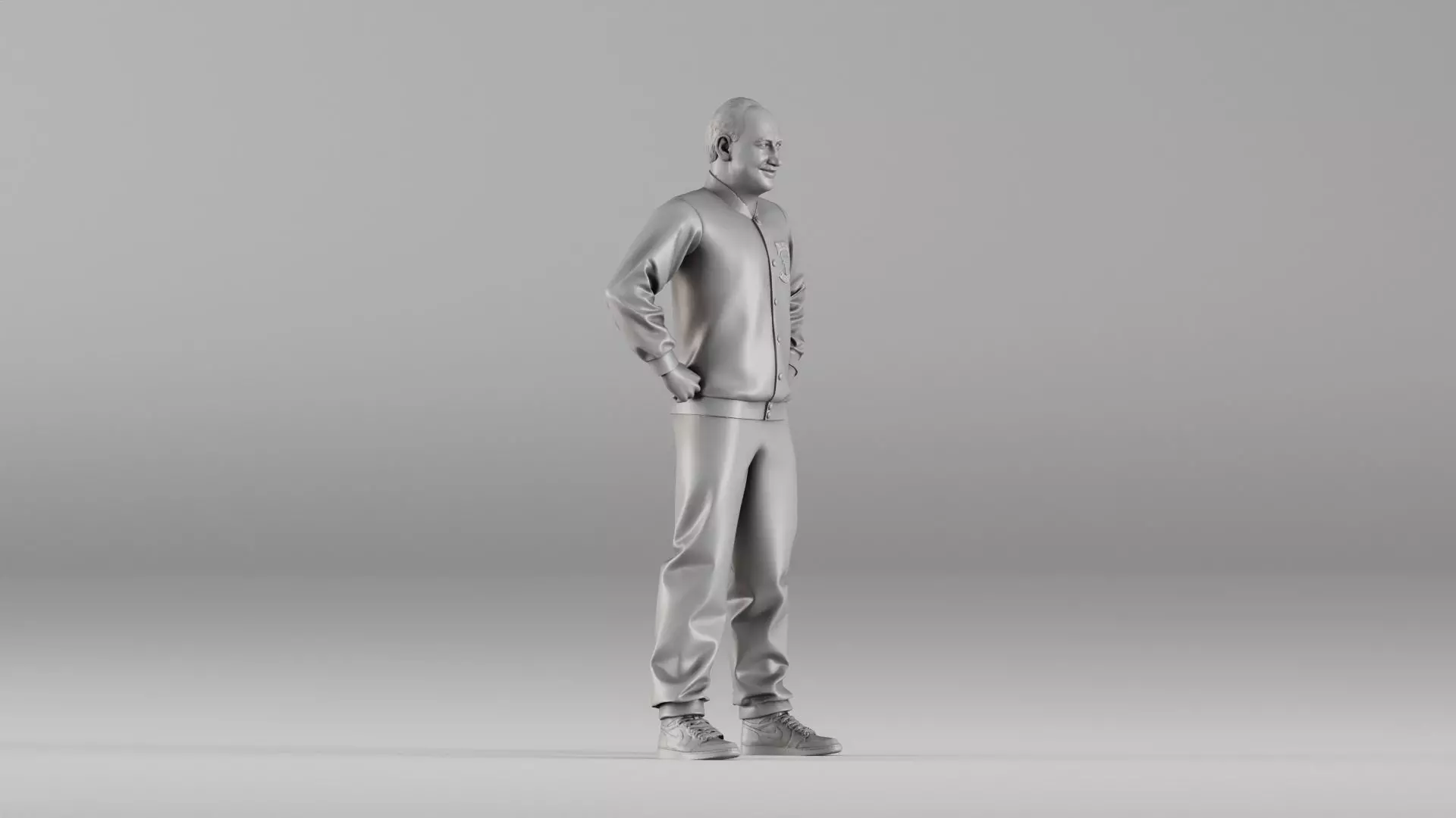 S00114 Male Character in Sports Jacket 3D Printable Model 3D print model_3
