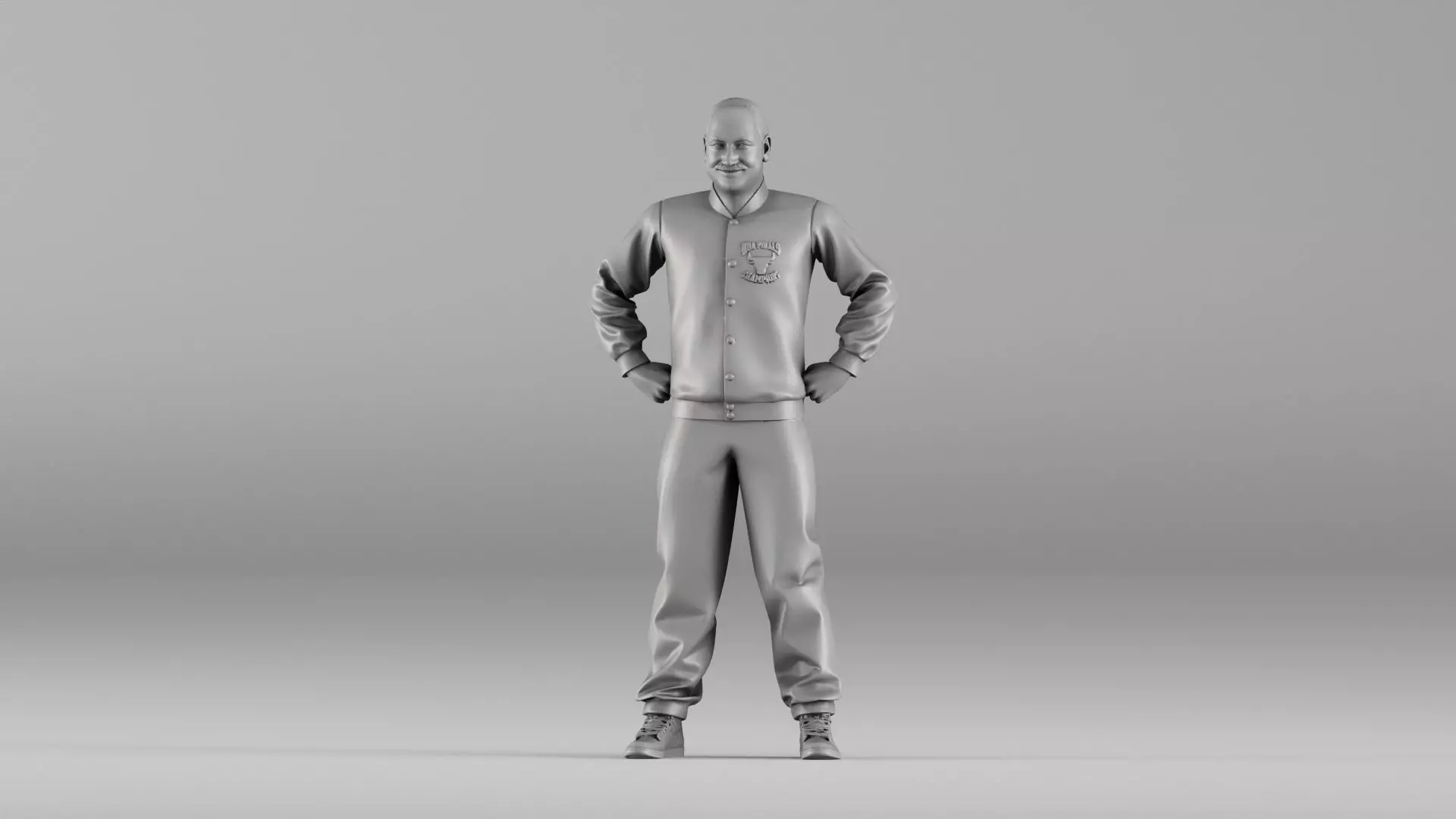 S00114 Male Character in Sports Jacket 3D Printable Model 3D print model_0