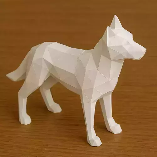 Papercraft Dog