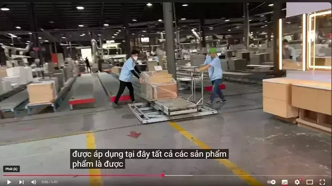 Gravity Roller Conveyor System For Stacks Of Wooden Sheets