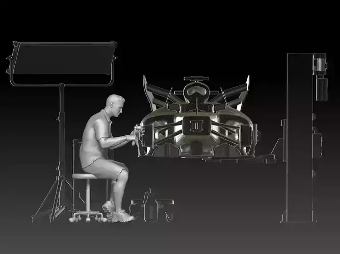 mechanic 1 at work in the garage during the Formula 1