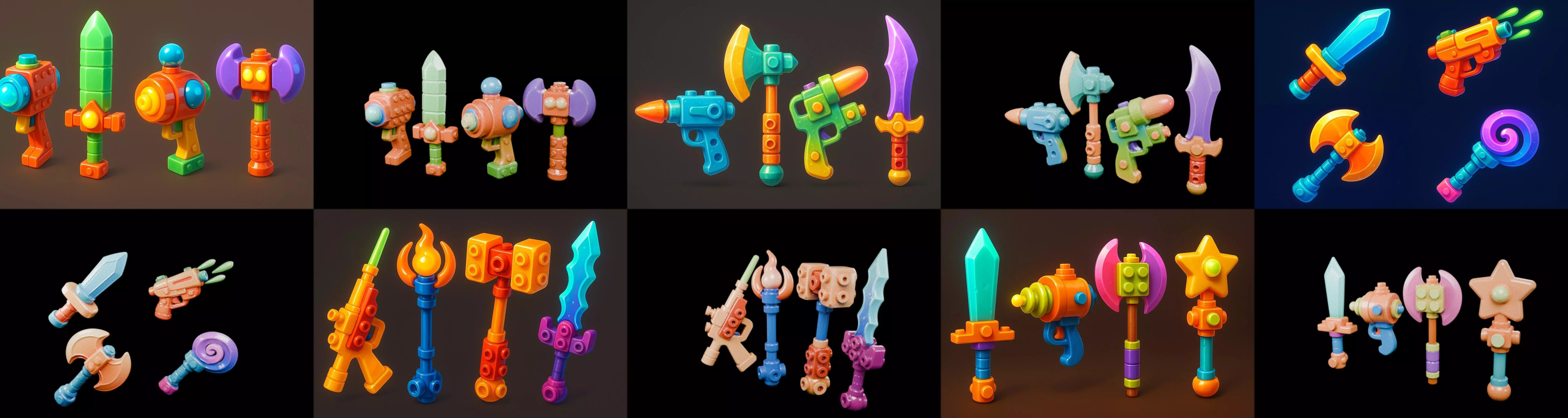 weapon Fantasy Sword and Mace bundle 8 pack 100 glb 3D model_18