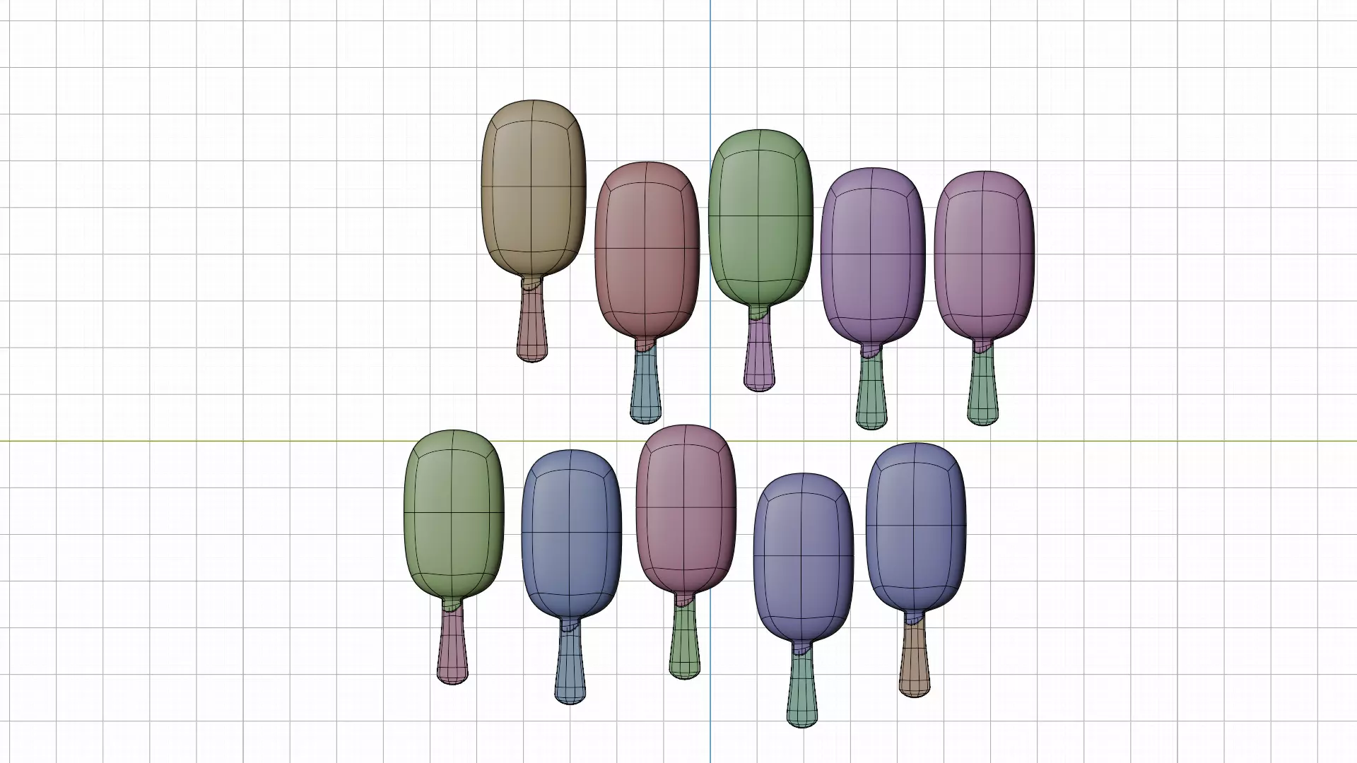 Stylized Popstick Ice Cream Pack 3D model_9