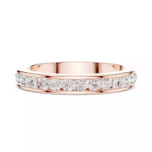 2mm Round Cut Full Eternity Wedding Band For Men 3DM STL Video 3D print model