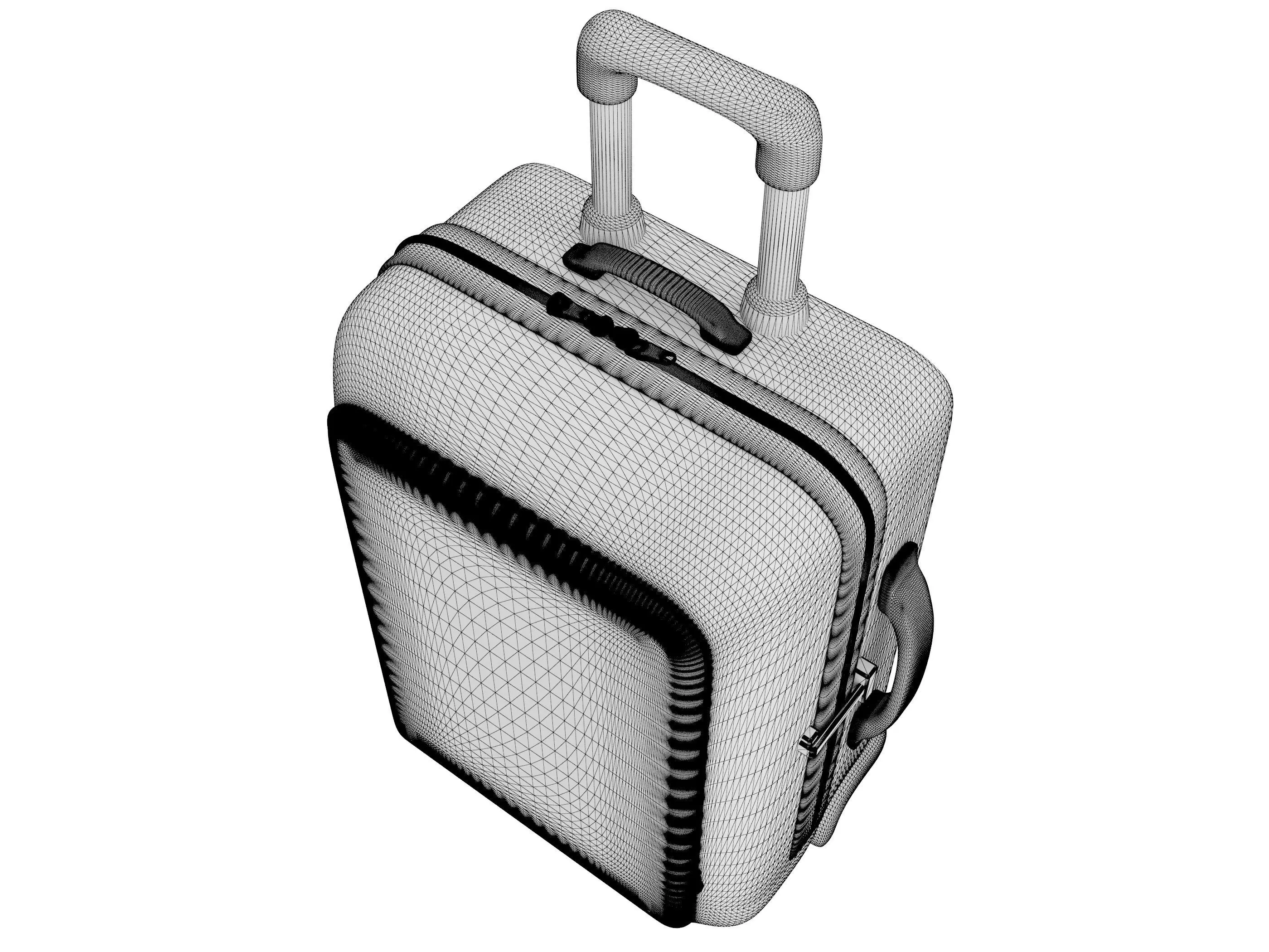 suitcase Low-poly 3D model_10