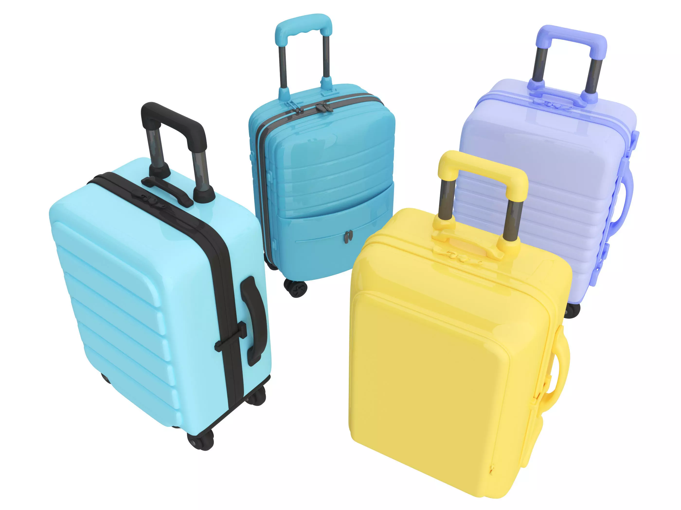 suitcase Low-poly 3D model_0