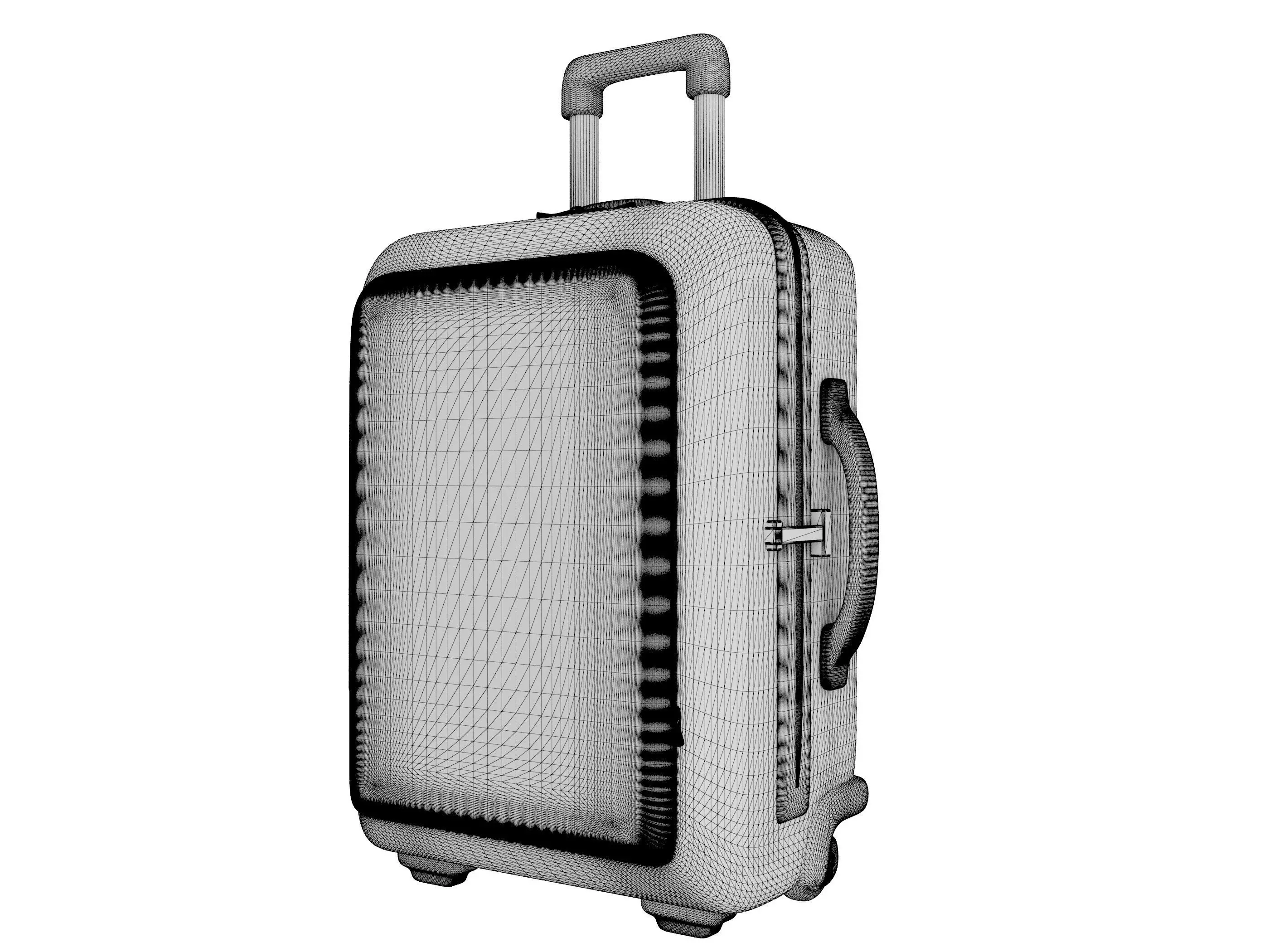 suitcase Low-poly 3D model_9