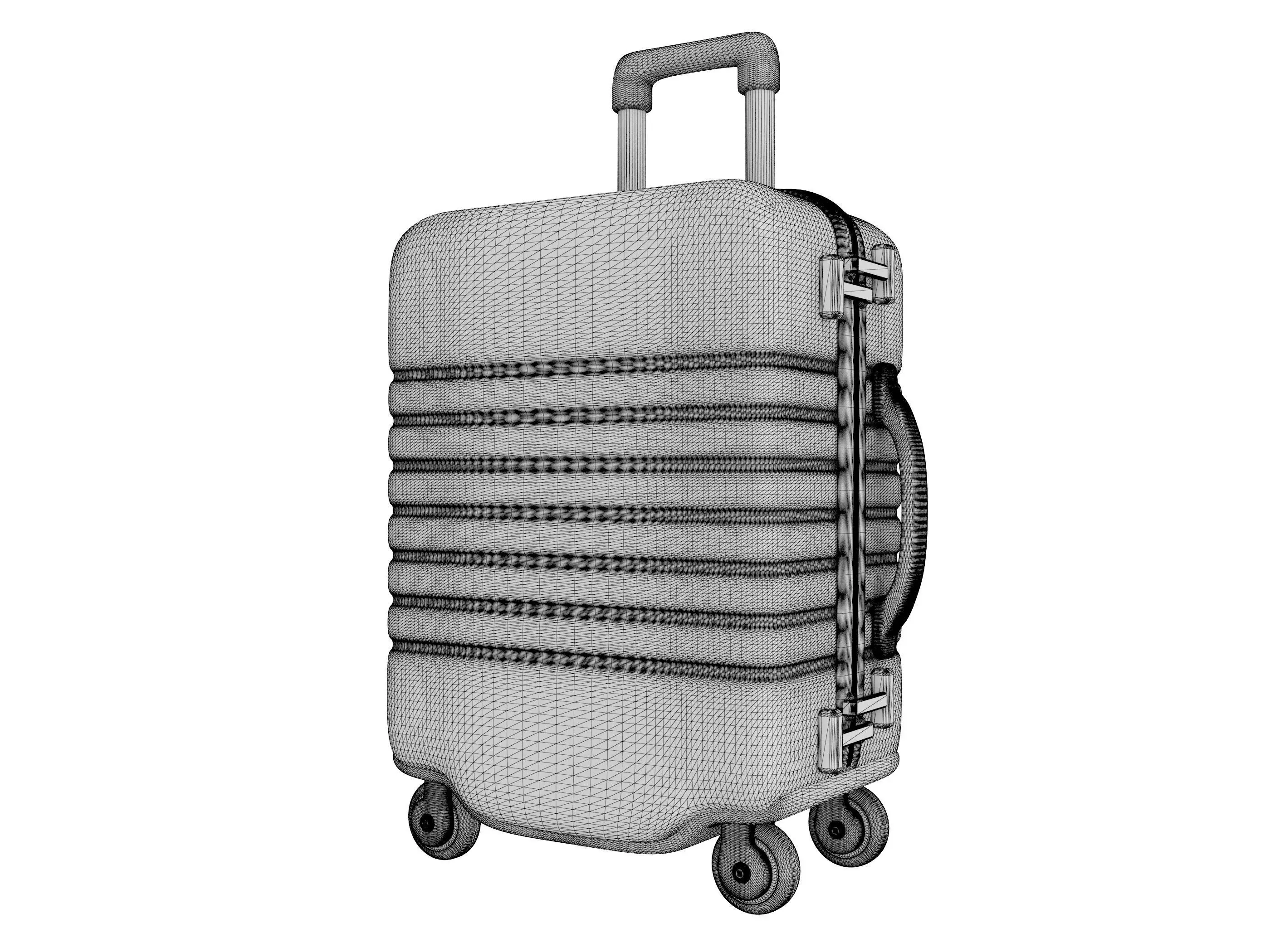 suitcase Low-poly 3D model_8