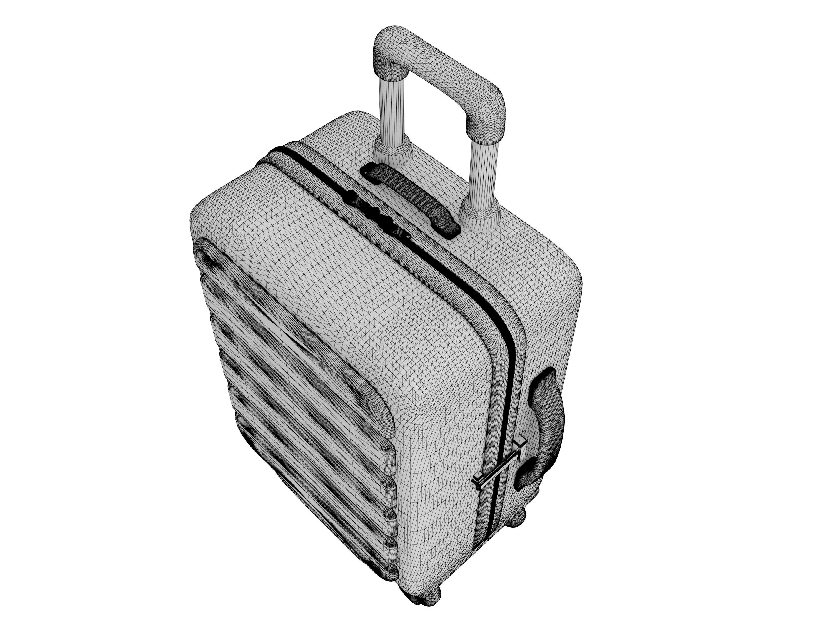 suitcase Low-poly 3D model_11